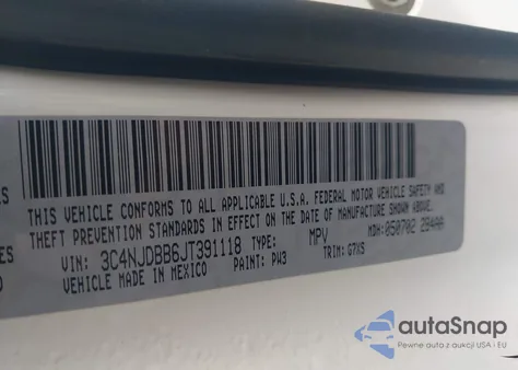 2018 Jeep Compass Latitude 4X4 из США, поврежденный, VIN 3C4NJDBB6JT391118